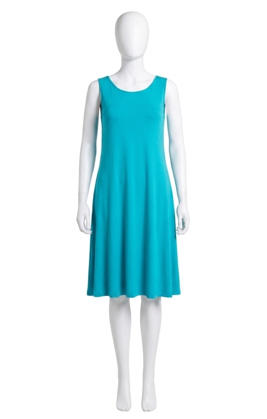 NEW SYMPLI bamboo tank dress short in turquoise